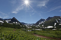 Горный массив Вачкажец на Камчатке