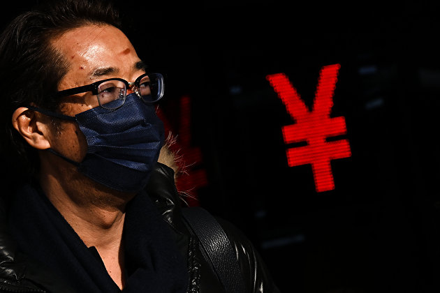 Электронное табло со знаком юаня