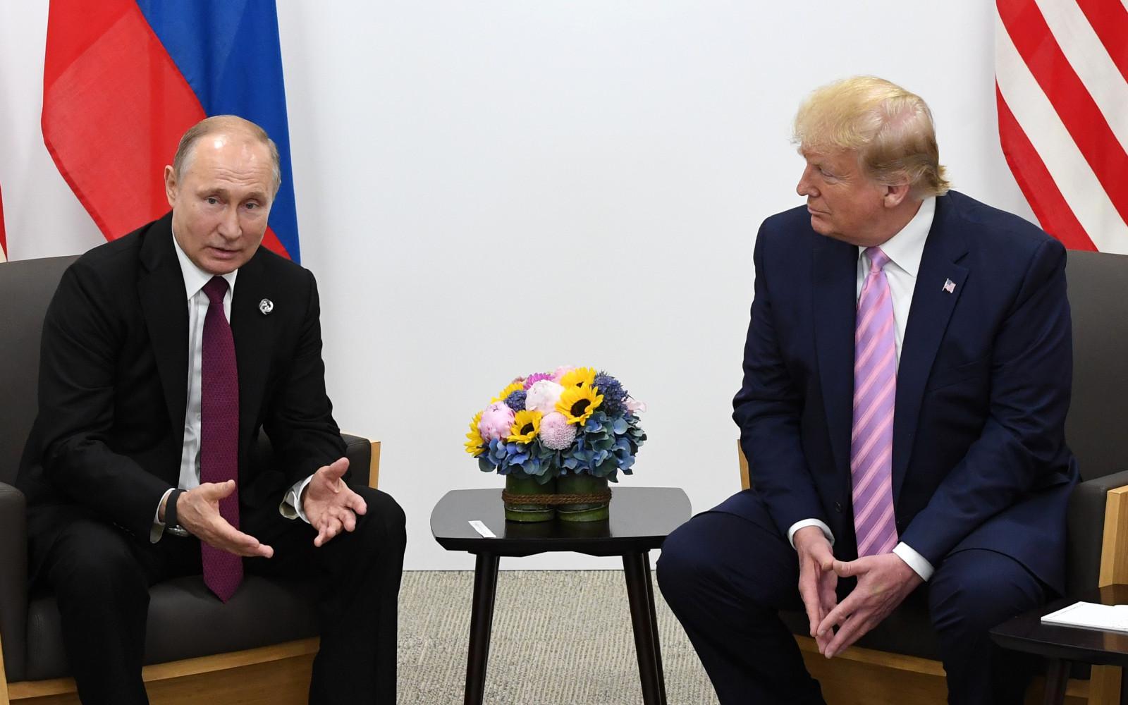 Президент России Владимир Путин и президент США Дональд Трамп